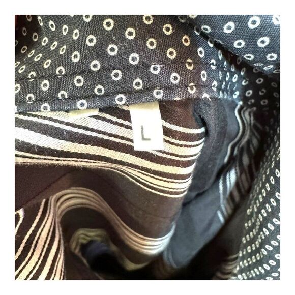 Tailor byrd Mens Classic Fit Striped Long Sleeve Cotton Shirt Size L Flip Cuff - Picture 5 of 7